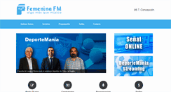 Desktop Screenshot of femeninafm.cl