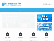 Tablet Screenshot of femeninafm.cl